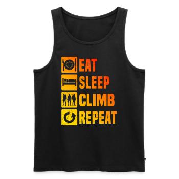 Bouldering Climber Climbing Climber Bouldering - Men's Premium Organic Tank Top - black - Front - Michal (187cm)
