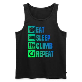 Women Climber Climbing Bouldering Climber - Men's Premium Organic Tank Top - black - Front - AI Model Male 178 light (178cm)