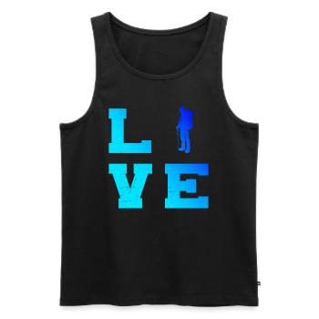 Bouldering Bouldering Climber Bouldering Climbing - Men's Premium Organic Tank Top - black - Front - AI Model Male 178 light (178cm)
