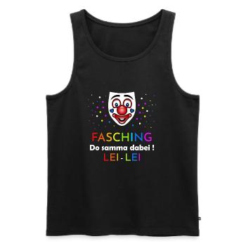 Fasching Do samma dabei - Männer Premium Bio Tank Top - Schwarz - Vorne - AI Model Male 178 light (178cm)