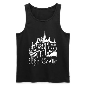 The White Castle - Men's Premium Organic Tank Top - black - Front - AI Model Male 178 light (178cm)
