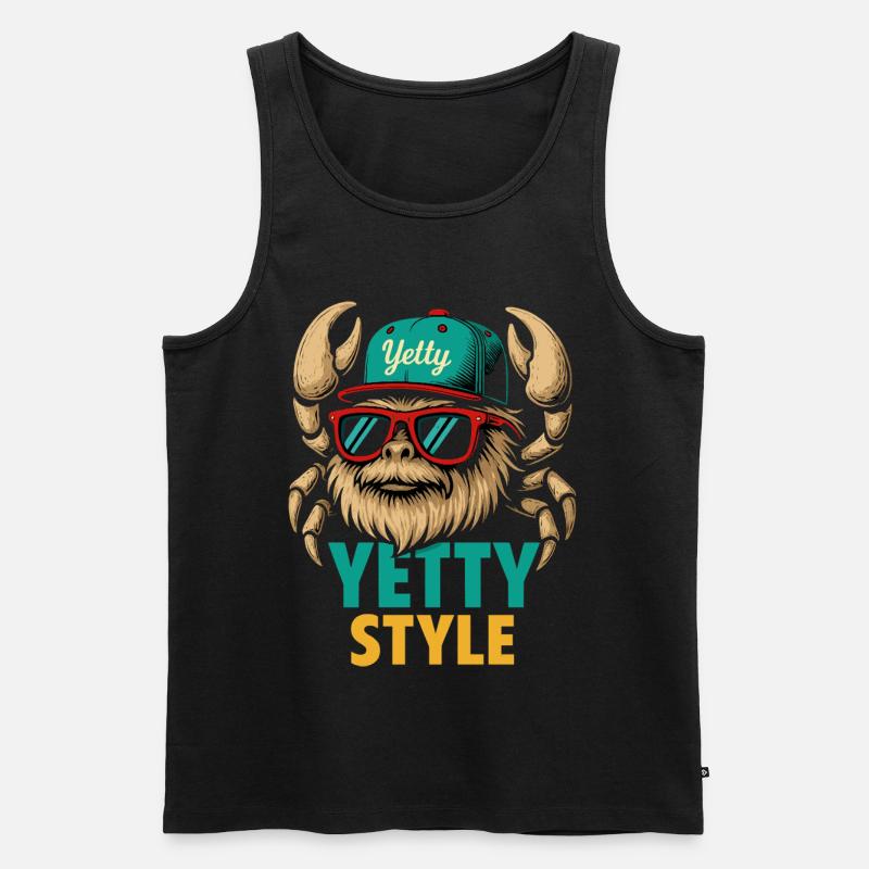 Yetty Style Yeti Graphic - Men's Premium Organic Tank Top - black