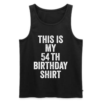 54th Anniversary 54th Anniversary Gift - 54th Anniversary Gift - Men's Premium Organic Tank Top - black - Front - AI Model Male 178 light (178cm)