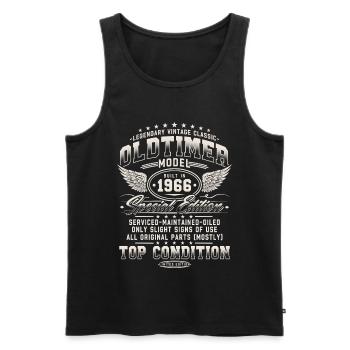 Oldtimer 1966 Jahrgang 60. Geburtstag Geschenk - Männer Premium Bio Tank Top - Schwarz - Vorne - AI Model Male 178 light (178cm)
