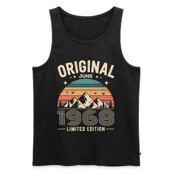 Juni 1968 – Legende der Gipfel und Berge - Männer Premium Bio Tank Top - Schwarz - Vorne - Michal (187cm)