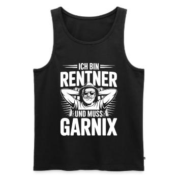 Ich bin Rentner - Männer Premium Bio Tank Top - Schwarz - Vorne - Michal (187cm)