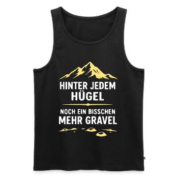 Hinter jedem Hügel Gravel - Männer Premium Bio Tank Top - Schwarz - Vorne - Michal (187cm)