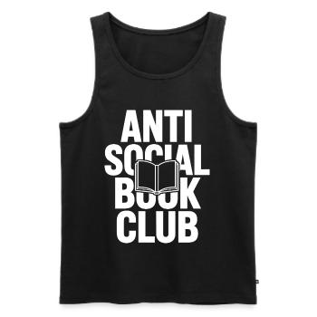 Anti Social Book Club - Männer Premium Bio Tank Top - Schwarz - Vorne - Michal (187cm)