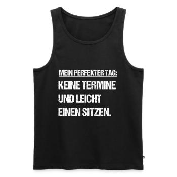 perfekter Tag Spruch Männer - Männer Premium Bio Tank Top - Schwarz - Vorne - Michal (187cm)