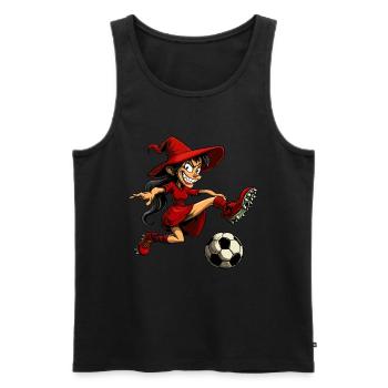 Witch Football - Men's Premium Organic Tank Top - black - Front - AI Model Male 178 light (178cm)
