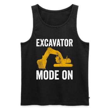 Baggerfahrer Bauarbeiter Bagger - Männer Premium Bio Tank Top - Schwarz - Vorne - AI Model Male 178 light (178cm)