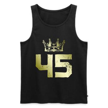 45 Couronne numérique - Débardeur bio Premium Homme - noir - Devant - Michal (187cm)