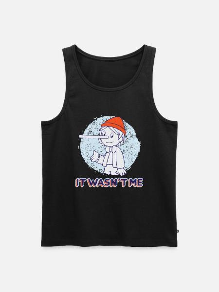 Pinocchio - It Wasn´t Me - Männer Premium Bio Tank Top - Schwarz