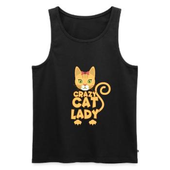 chat - Débardeur bio Premium Homme - noir - Devant - Michal (187cm)