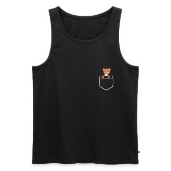 Frettchen - Männer Premium Bio Tank Top - Schwarz - Vorne - AI Model Male 178 light (178cm)