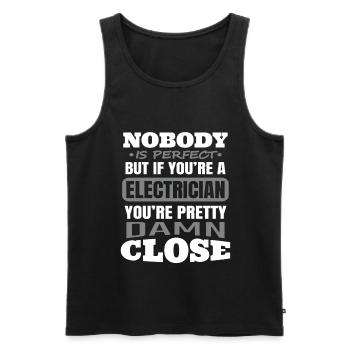 Elektriker - Männer Premium Bio Tank Top - Schwarz - Vorne - Michal (187cm)
