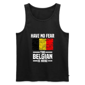 Belgien - Männer Premium Bio Tank Top - Schwarz - Vorne - Michal (187cm)