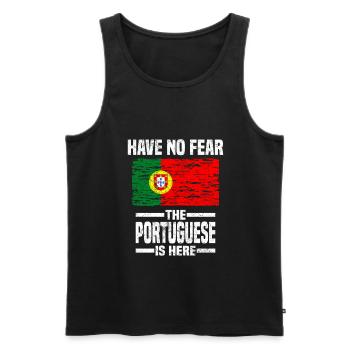 Portugal - Männer Premium Bio Tank Top - Schwarz - Vorne - Michal (187cm)