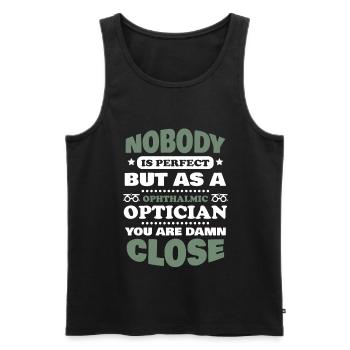 Augenoptiker Augen Optiker Geschenk - Männer Premium Bio Tank Top - Schwarz - Vorne - Michal (187cm)