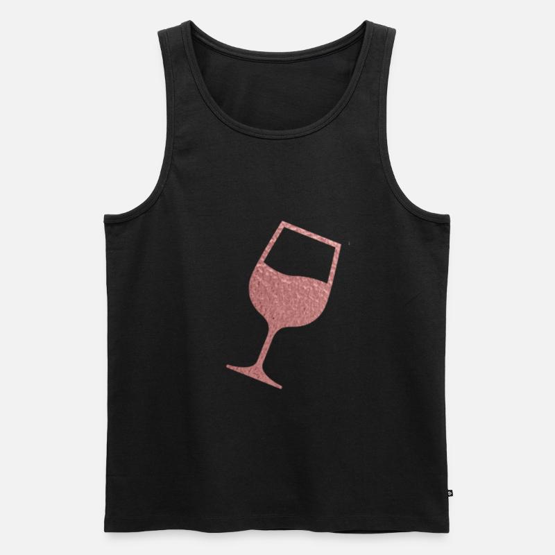 Wein - Männer Premium Bio Tank Top - Schwarz