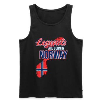 Norwegen - Männer Premium Bio Tank Top - Schwarz - Vorne - Michal (187cm)