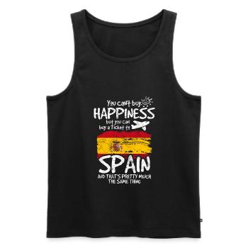 Spanien - Männer Premium Bio Tank Top - Schwarz - Vorne - Michal (187cm)