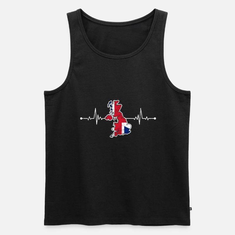 England - Männer Premium Bio Tank Top - Schwarz