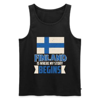 Finnland - Männer Premium Bio Tank Top - Schwarz - Vorne - Michal (187cm)
