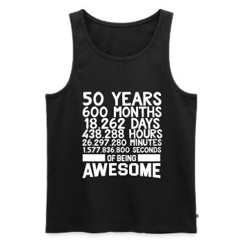 50 50 Jahre alt 50 Geburtstag 50 Geschenk 50 - Männer Premium Bio Tank Top - Schwarz - Vorne - AI Model Male 178 light (178cm)