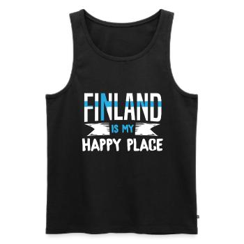 Finland Finnland Geschenk Helsiniki Geschenkidee - Männer Premium Bio Tank Top - Schwarz - Vorne - Michal (187cm)
