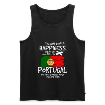Portugal - Männer Premium Bio Tank Top - Schwarz - Vorne - Michal (187cm)