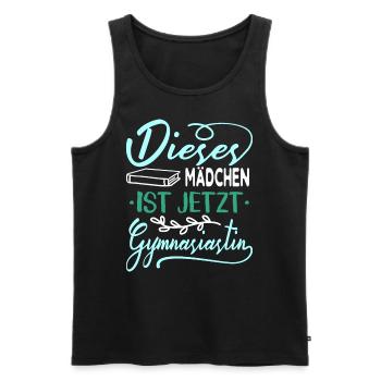 Einschulung Gymnasium Mädchen - Männer Premium Bio Tank Top - Schwarz - Vorne - Michal (187cm)