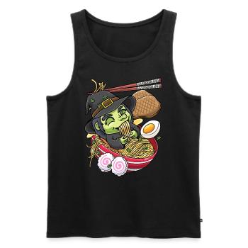 Kawaii Witch Ramen Nouilles Cuisine japonaise - Débardeur bio Premium Homme - noir - Devant - Michal (187cm)