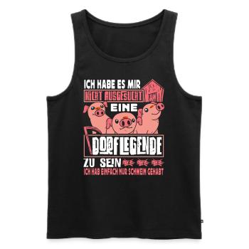 Dorflegende Dorf Männer Frauen - Männer Premium Bio Tank Top - Schwarz - Vorne - AI Model Male 178 light (178cm)