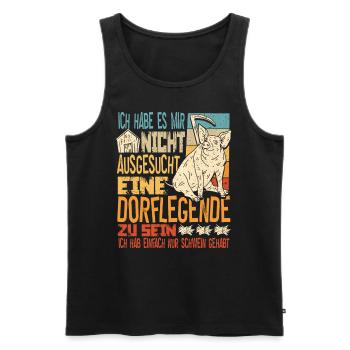 Dorflegende Dorf Männer Frauen - Männer Premium Bio Tank Top - Schwarz - Vorne - AI Model Male 178 light (178cm)