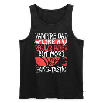 Papa vampire Halloween - Débardeur bio Premium Homme - noir - Devant - Michal (187cm)