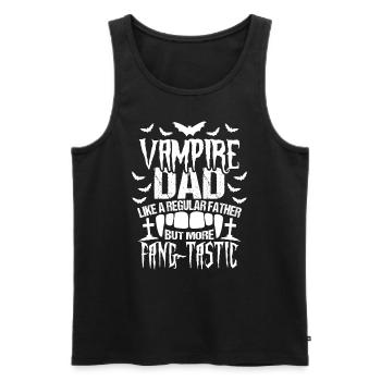 Vampire Papa Halloween - Débardeur bio Premium Homme - noir - Devant - Michal (187cm)