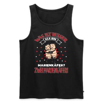 Zwei Marienkäfer Liebhaber Frauen Mädchen - Männer Premium Bio Tank Top - Schwarz - Vorne - Michal (187cm)