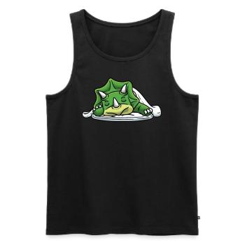 Sleeping Triceratops Dinosaur Napping - Men's Premium Organic Tank Top - black - Front - Michal (187cm)