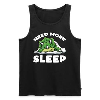Brauche Mehr Schlaf Triceratops Dinosaurier - Männer Premium Bio Tank Top - Schwarz - Vorne - Michal (187cm)