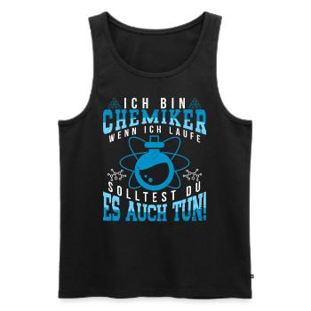 Chemie Chemiker Chemiestudent Lustig Labor - Männer Premium Bio Tank Top - Schwarz - Vorne - Michal (187cm)