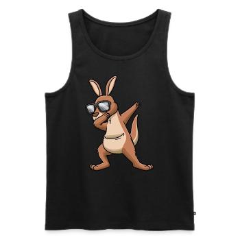 Tamponner le kangourou avec des lunettes de soleil - Débardeur bio Premium Homme - noir - Devant - Michal (187cm)