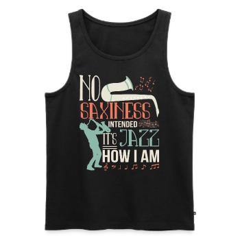 Saxophon Saxophonist - Männer Premium Bio Tank Top - Schwarz - Vorne - Michal (187cm)