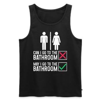 Englischlehrerin Englischlehrer Schule - Männer Premium Bio Tank Top - Schwarz - Vorne - Michal (187cm)