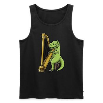 Dinosaur Harp Instrument Orchestra - Men's Premium Organic Tank Top - black - Front - Michal (187cm)