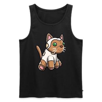 Siamkatze Katze Kuscheltier - Männer Premium Bio Tank Top - Schwarz - Vorne - Michal (187cm)