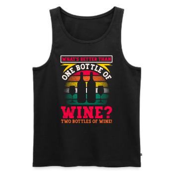 Weintrinker Weinliebhaber Winzer Wein - Männer Premium Bio Tank Top - Schwarz - Vorne - Michal (187cm)