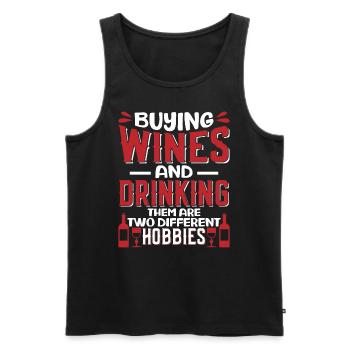 Buveur de vin Amateur de vin Vin Vigneron Vin - Débardeur bio Premium Homme - noir - Devant - Michal (187cm)