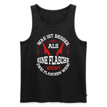Weintrinker Weinliebhaber Winzer Wein - Männer Premium Bio Tank Top - Schwarz - Vorne - Michal (187cm)