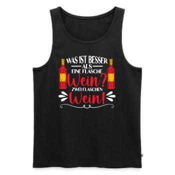 Weintrinker Weinliebhaber Winzer Wein - Männer Premium Bio Tank Top - Schwarz - Vorne - Michal (187cm)